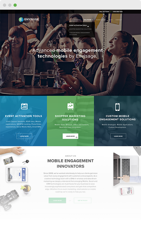 Responsive web design for Envisage