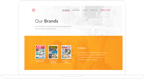 Website design for Media Classified