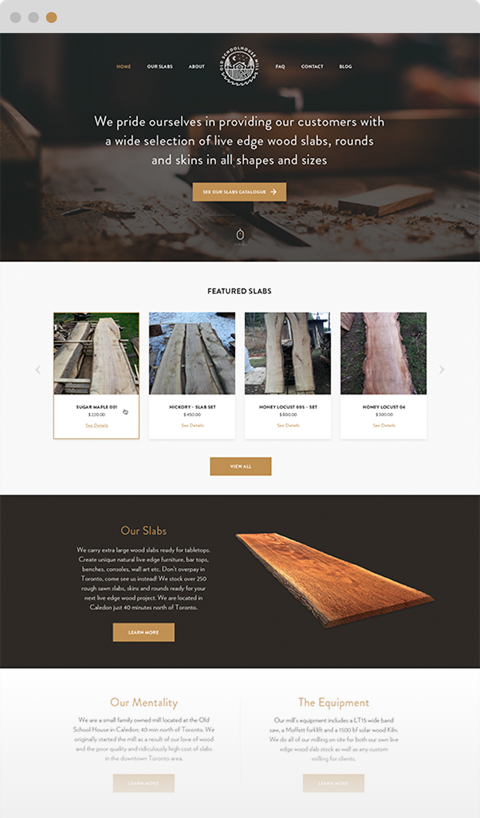 WordPress website for Old Schoolhouse Mill